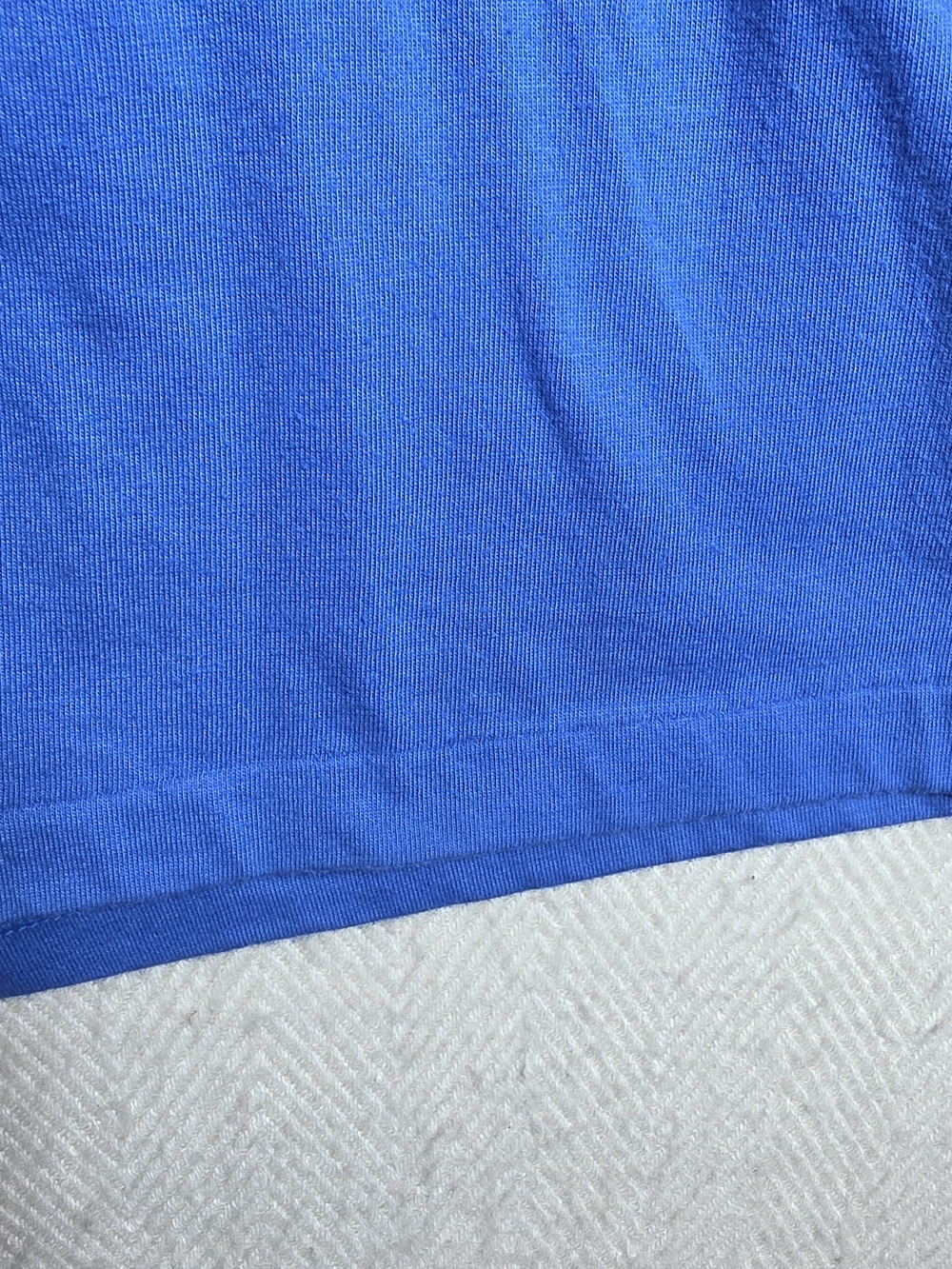 Vintage 80s Apache AH 64A Helicopter Hanes Blue Tee Single Stitch Green Yellow - Picture 9 of 9